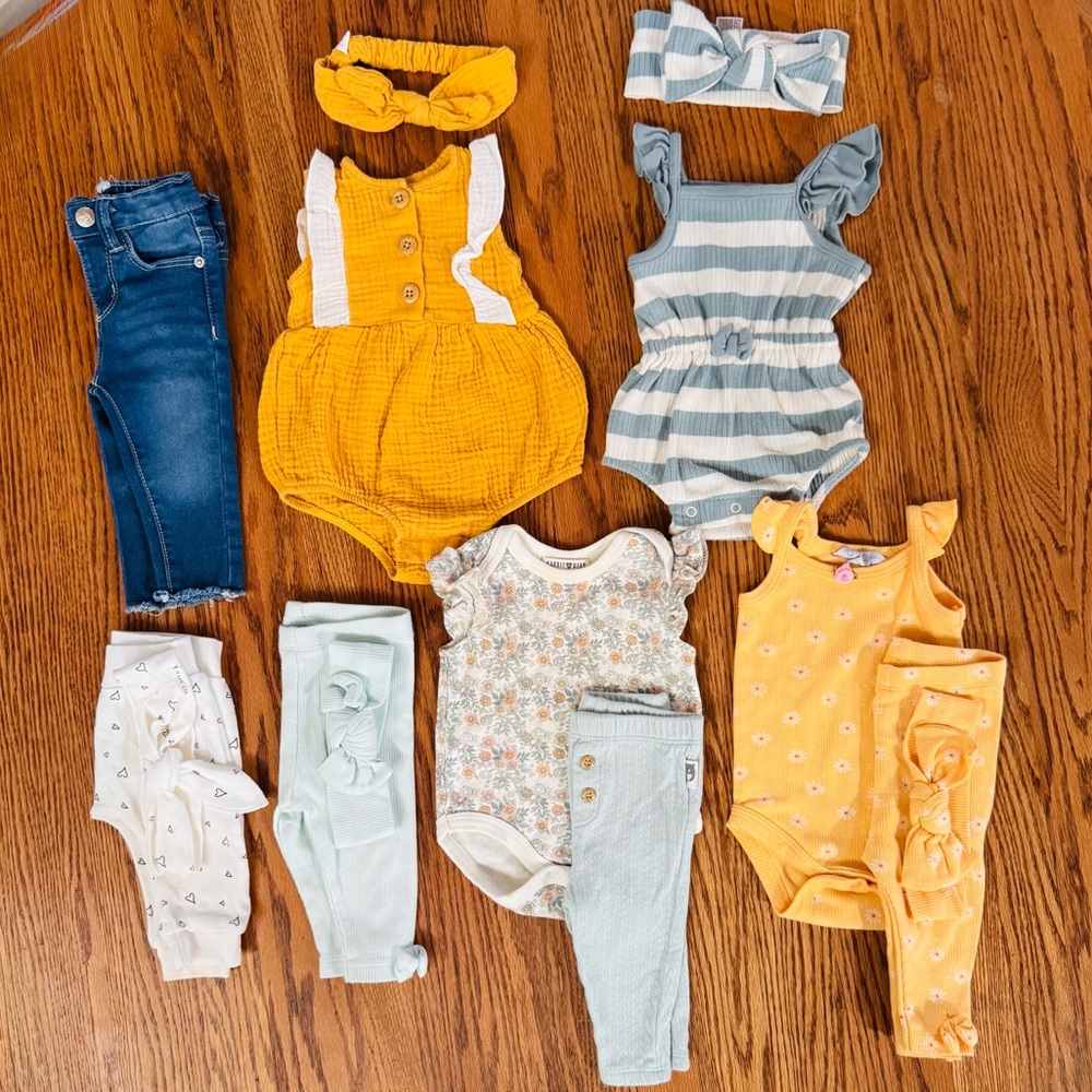 Girls 0-3 months Bundle Capsule Outfits Set